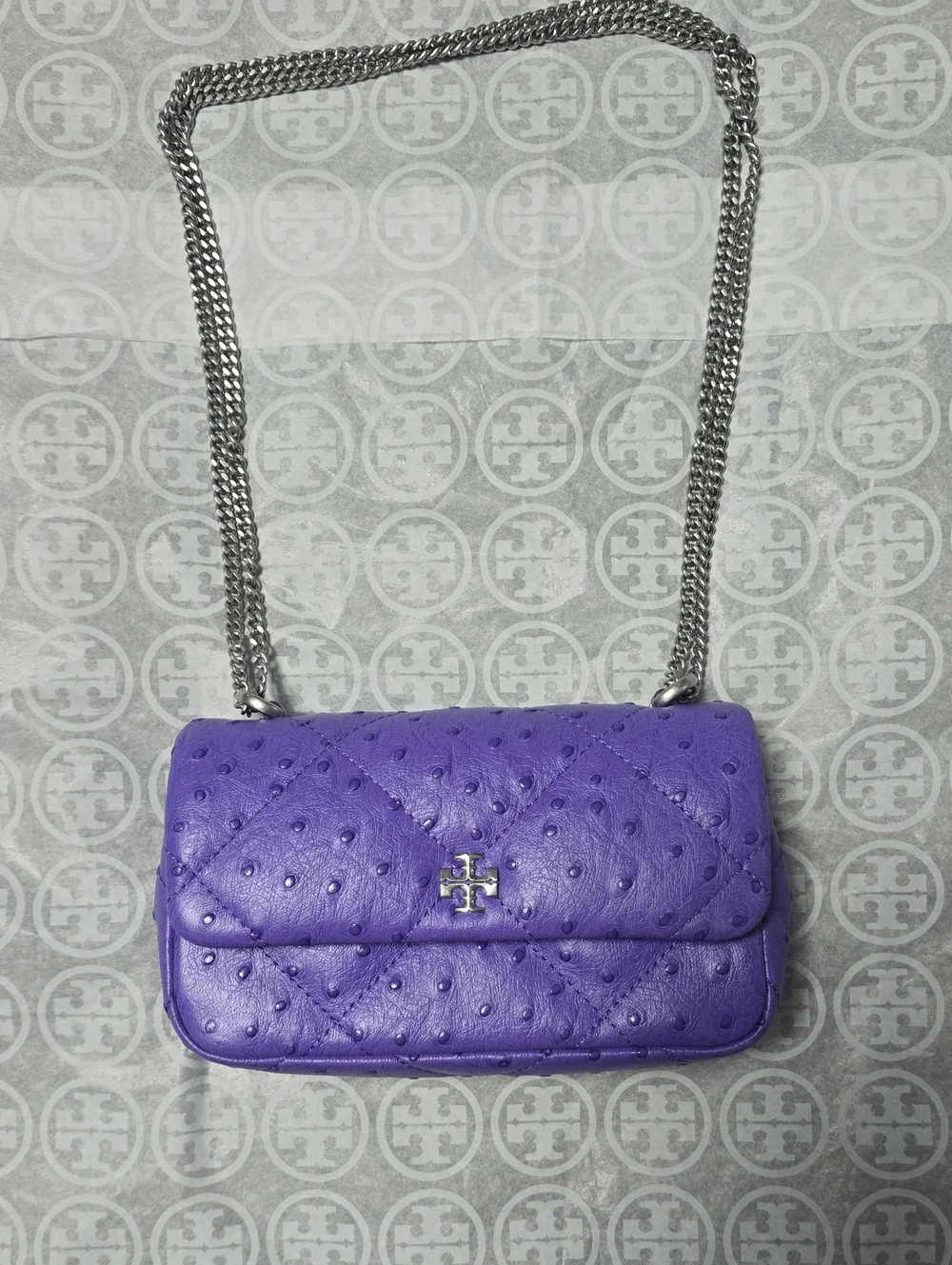 Tory Burch Violet Quilted Chain Strap Crossbody